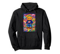 Cute Childish Teddy Bear World Illustration Graphic Designs Sudadera con Capucha