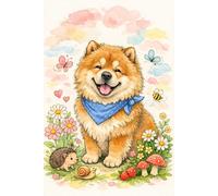 Cute Chow Chow Dog Notebook (6x9): Adorable Puppy Lined Notebook for Dog Lovers | Cute Animal Journal for Writing, School or Notes | Fun Gift for Kids, Teens and Women | 100 Pages
