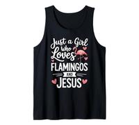 Cute Christan Just A Girl Who Loves Flamingos and Jesus Camiseta sin Mangas