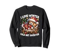 Cute Christmas Beagle Puppy For Dog Mom I Love Winter Saying Sudadera