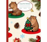 Cute Christmas Capybara: Composition Notebook, 7.5 x 9.25 Inches, 100 Pages, Wide Ruled, Perfect for Kids and Students
