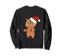 Cute Christmas Capybara Santa Claus Cavy Rata Rata Navidad Sudadera