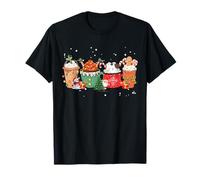 Cute Christmas Coffee Colorful Christmas Lights Holiday Camiseta