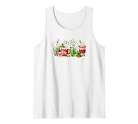 Cute Christmas Coffee Graphic For Women Funny Xmas Snowman Camiseta sin Mangas