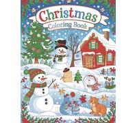 Cute Christmas Coloring Book: A Fun and Festive Holiday Activity for Kids: Christmas Activity Book with 61 ,Merry Christmas Cute and Easy Friendly Santa Claus Illustrations