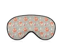 Cute Christmas Fox Flower_ Sleep Eye Mask Soft Sleep Cover Blindfold Sleeping Mask Cover para dormir viajes