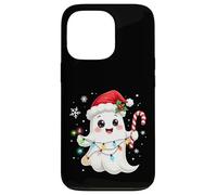 Cute Christmas Ghost Kawaii Santa Candy Cane Funny Xmas Carcasa para iPhone 13 Pro