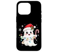 Cute Christmas Ghost Kawaii Santa Candy Cane Funny Xmas Carcasa para iPhone 16 Pro