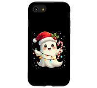 Cute Christmas Ghost Kawaii Santa Candy Cane Funny Xmas Carcasa para iPhone SE (2020) / 7/8