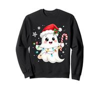Cute Christmas Ghost Kawaii Santa Candy Cane Funny Xmas Sudadera