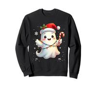 Cute Christmas Ghost Kawaii Santa Candy Cane Funny Xmas Sudadera