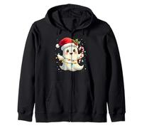 Cute Christmas Ghost Kawaii Santa Candy Cane Funny Xmas Sudadera con Capucha