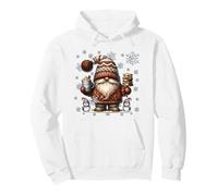 Cute Christmas GNOME Cute Snowflake Patterns White Winter Sudadera con Capucha