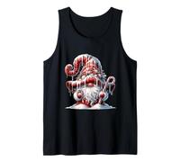 Cute Christmas GNOME with Candy Cane Decor For Xmas Winter Camiseta sin Mangas