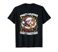 Cute Christmas Kitten In Cozy Cat Bed For Sweater Weather Camiseta
