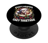 Cute Christmas Kitten In Cozy Cat Bed For Sweater Weather PopSockets PopGrip Adhesivo