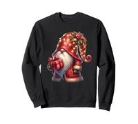 Cute Christmas Lights Graphic For Xmas Holiday Santa GNOME Sudadera