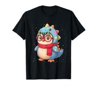 Cute Christmas Penguin Funny Dinosaur Costume Winter Holiday Camiseta