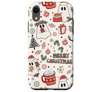 Cute Christmas Spooky Ghost Merry Christmas Retro Pastel Carcasa para iPhone XR