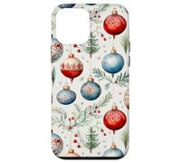 Cute Christmas Tree Balls Mistletoe Decor Floral Christmas Carcasa para iPhone 12 Mini