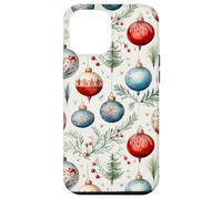 Cute Christmas Tree Balls Mistletoe Decor Floral Christmas Carcasa para iPhone 12 Pro MAX
