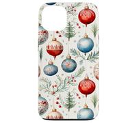 Cute Christmas Tree Balls Mistletoe Decor Floral Christmas Carcasa para iPhone 13