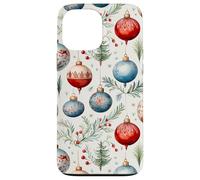 Cute Christmas Tree Balls Mistletoe Decor Floral Christmas Carcasa para iPhone 13 Pro MAX
