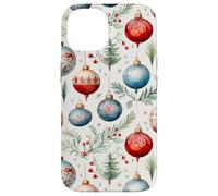 Cute Christmas Tree Balls Mistletoe Decor Floral Christmas Carcasa para iPhone 14