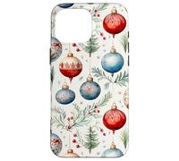 Cute Christmas Tree Balls Mistletoe Decor Floral Christmas Carcasa para iPhone 16 Pro MAX