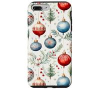 Cute Christmas Tree Balls Mistletoe Decor Floral Christmas Carcasa para iPhone 7 Plus/8 Plus