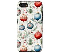 Cute Christmas Tree Balls Mistletoe Decor Floral Christmas Carcasa para iPhone SE (2020) / 7/8