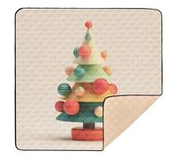 Cute_Christmas_Tree_Disney_Style_1_1 - Alfombra de juego de espuma suave para bebé, de una sola pieza, acolchada, para recién nacidos, bebés, niños pequeños, 50 x 50 pulgadas