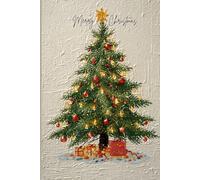 Cute Christmas Tree Notebook - Merry Christmas Journal for Holiday Planning, To-Do Lists, & Winter Adventures | 120 Wide-Ruled Pages, Paperback