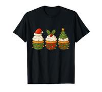 Cute Christmas Vibes Cupcake Christmas Light Wrap Holiday Treats Camiseta