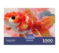 Cute Chubby Koi Fish 1000 Pcs Premium-Karton Puzzle Gold Fish Stressabbau Familienspiel Puzzles Als Wohnaccessoires 70x50cm/1000pcs