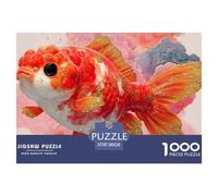 Cute Chubby Koi Fish 1000 Stück Ökopapier Puzzle Gold Fish Lebendige Bilder Familienspiel Puzzles Als Geburtstagsgeschenke 38x26cm/1000pcs