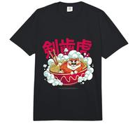 Cute Chubby Tiger Ramen Noodle Bowl Japanese Foodie Lover Comfort Colors Adult Heavyweight T-Shirt