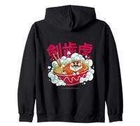 Cute Chubby Tiger Ramen Noodle Bowl Japanese Foodie Lover Sudadera con Capucha