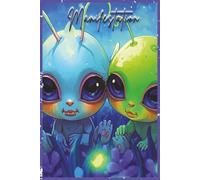 Cute Chunky Aliens Lined Notebook Journal (College Ruled Paper) - 100 Pages - 6 x 9 inches