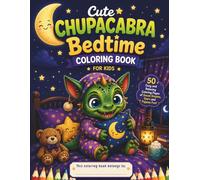 Cute Chupacabra Bedtime Coloring Book: 50 Cozy and Relaxing Coloring Pages with Stars, Pajamas, Moonlight and Cute Bedtime Scenes for Kids Ages 1-8