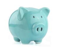 cute classic ceramic money box, mini and small, makes a perfect unique gift, nursery decoration, keepsake or piggy bank for kids adult (white, m)