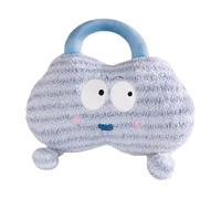 Cute Cloud Hot Water Pouch, Portable Heating Pad for Elderly, Soft Compress for Relaxation, Reusable Hot Water Bag with Handle 12.99x3.94x9.06" for Hot, Cold Compress, Women, Men (Blue, Pink)
