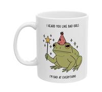 Cute Coffee Cup - Decorative Coffee Mug, Insulated Cup with Frog Print Design, Drinkware Mug with Ceramic Build, Kitchen Accessory Drinking Mugs, Beverage Drinkware for Home Office
