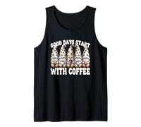 Cute Coffee Gnomes For Barista Good Days Start with Coffee Camiseta sin Mangas