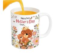 Cute Coffee Mug | 330ml Funny Mothers Day Ceramic | Aesthetic Mug Cartoon Coffee Cup for Women Wife Mom Party Home Kitchen Bedroom Living Room Office School