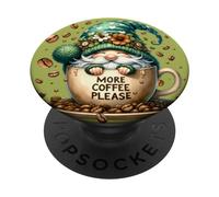 Cute Coffee Must Haves For GNOME Lovers More Coffee Saying PopSockets PopGrip Adhesivo
