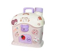 Cute Coin Box - 5.31x5.71x3.54 Inches House Money Bank, House Moneyy Bank, Housee Coin Savingg Jar with Key, Storage Money Boxes For Saving Moneyy, Saving Pot For Table and Decoration