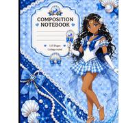 Cute College Ruled Composition Notebook: Princess Kai Palaka Princess Collection | Blue Ocean Aesthetic Notebook for School & Creativity