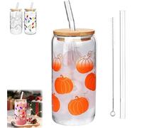 Cute Color Changing Christmas Cup Vaso, Vasos de Navidad de Cristal con Cambio de Color Reutilizables Lindos Vasos con Tapa y Pajitas para Café Helado y Bebidas frías (Set B)