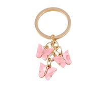 Cute Colorful Butterfly Keychains Enamel Animal Keyrings Souvenir For Women Men Handbag Pendants Key Chains DIY Accessories para Llaves de casa y Mochilas(Light Blue)